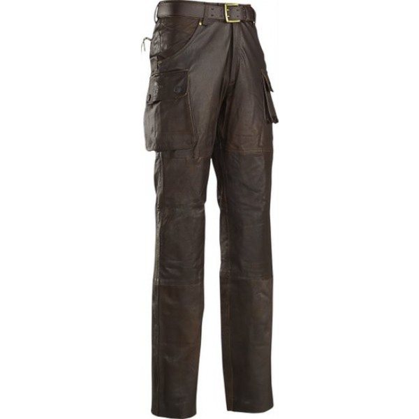 Green Leather Hunting Cropped Pants  Keepou
