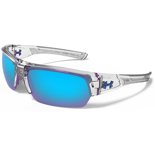 Under Armour Tactical Big Shot, Crystal/Frosted Frame,Gray/Blue Multiflect Lens