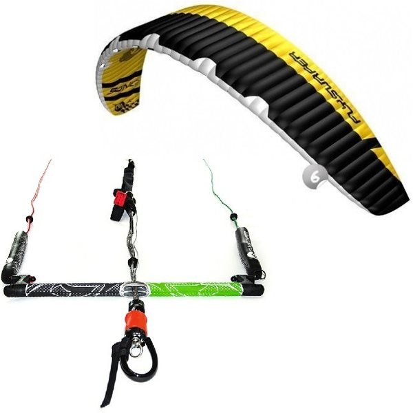 Flysurfer Sonic2 6.0 -"ready to fly" w/ Infinity 3.0 Airstyle Control Bar