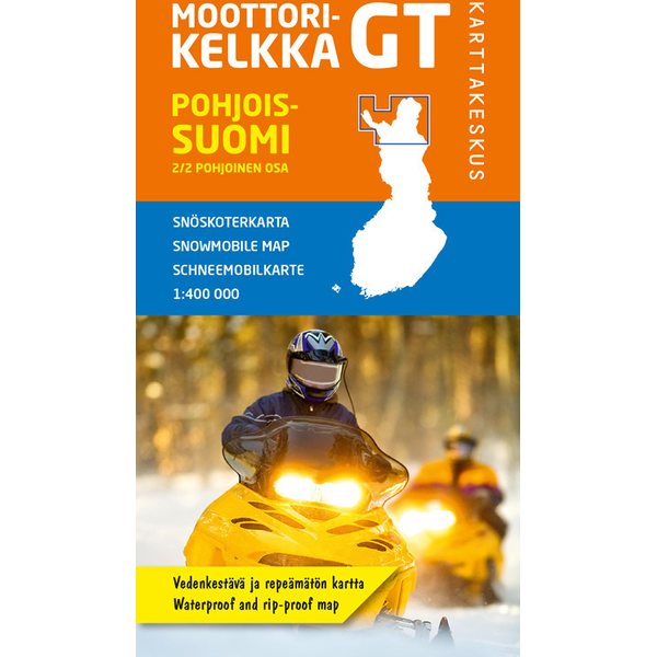 Moottorikelkka GT Pohjois-Suomi Pohjoisosa 1:400 000