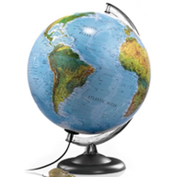 Globe, Sininen, 30 cm, plastic stand , plastic meridian, B2