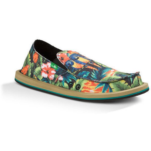 Sanuk M Donny - Mocassini Uomo In Cotone Con Tallone Abbattibile E Plantare In Memory Foam, Suola Ecologica In Gomma Riciclata