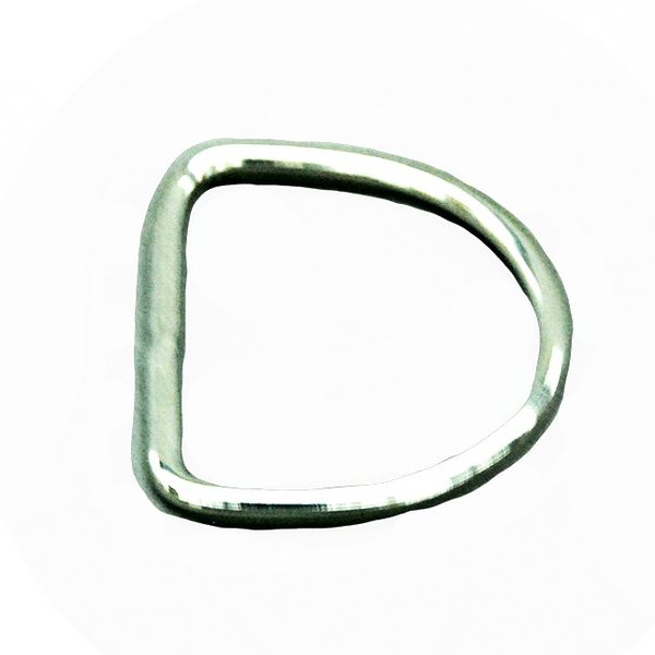 BtS D-Ring, 1" stainless steel, straight