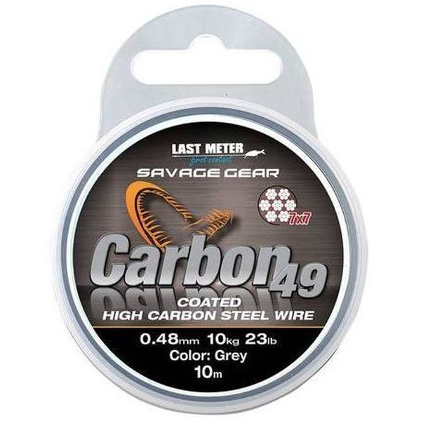 Savage Gear Carbon 49 0,48mm coated high carbon steel wire