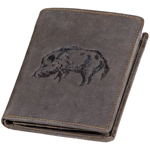 Wallet with Wild Boar Embossing