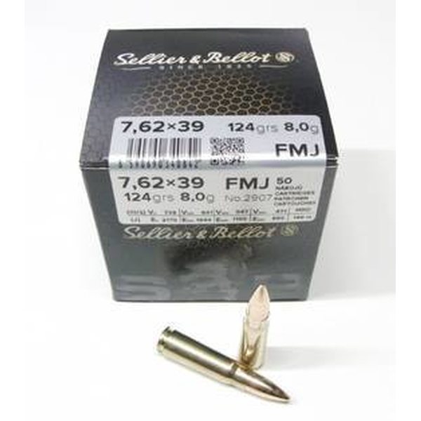 Sellier & Bellot 7,62x39 FMJ 123 gr 50pcs