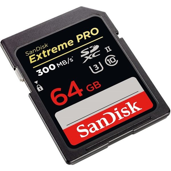 Sandisk SDXC Extreme Pro 64 GB 300/260MB/s C10 UHS-II U3
