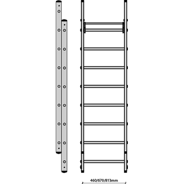 FDS Multi-level (twin stile) extension ladder Cal3516