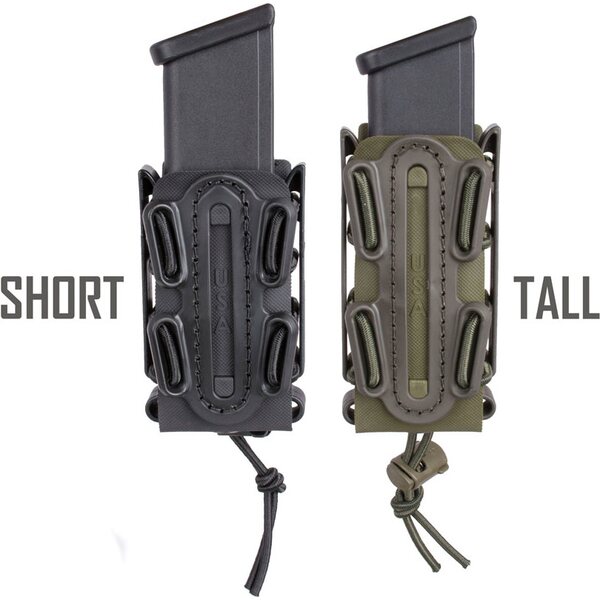 OD Green Scorpion Softshell Pistol Mag Carrier - Short Version With P3 Belt Clip