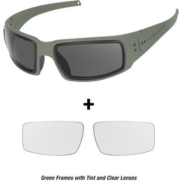Ops-Core Mk1 Performance Protective Eyewear - Cerakote OD w/ Tinted and Clear Lenses