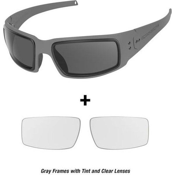 Ops-Core Mk1 Performance Protective Eyewear - Cerakote Gray w/ Tinted and Clear Lenses
