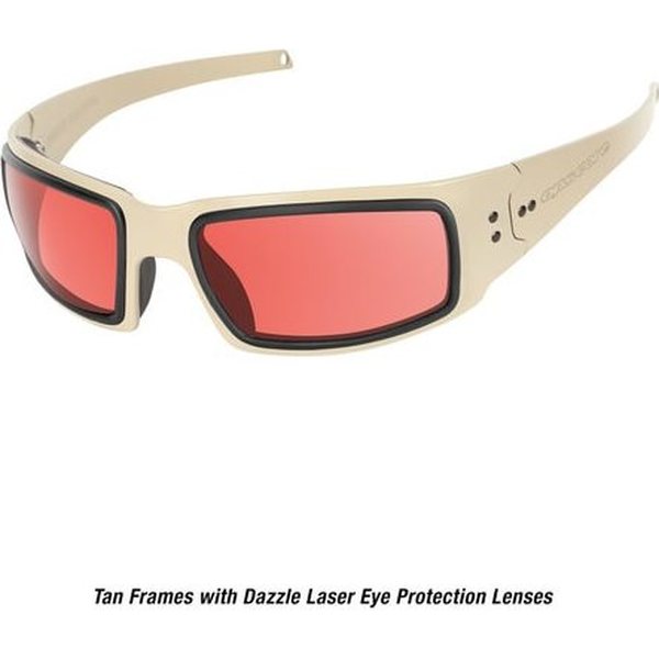 Ops-Core Mk1 Performance Protective Eyewear - Cerakote FDE w/ Dazzle Laser Protection Lenses only
