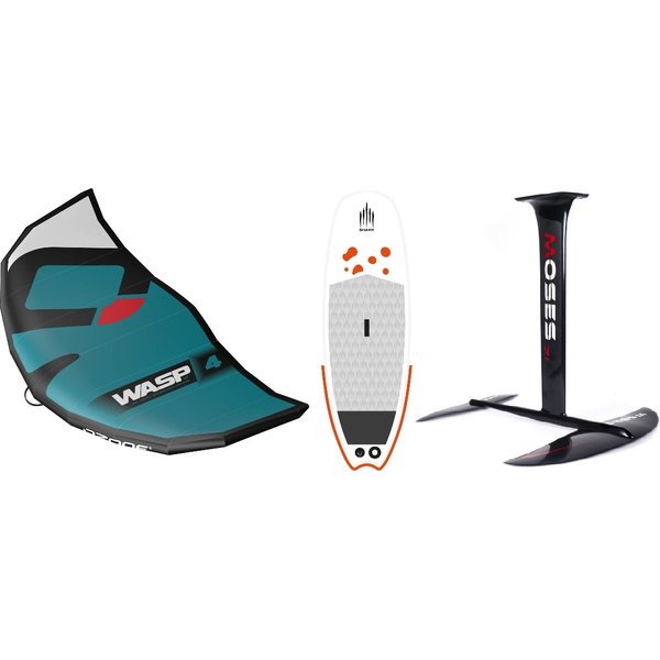 Ozone WASP V1 4m² Wing + Shark SurfSUP + Moses Hydrofoil Surf Foil