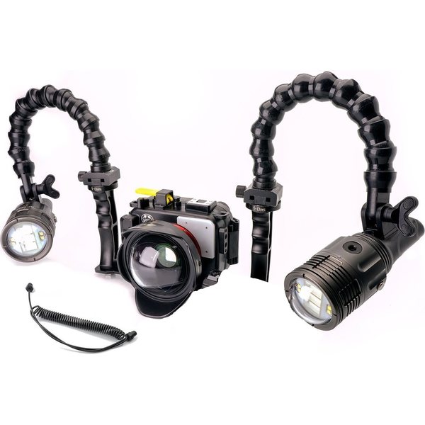 Fotografit Olympus TG-6 Kit /w Housing, AOI WA Lens, Tray, Handles, Arms & dual SS-3 Flashes (without TG-6)