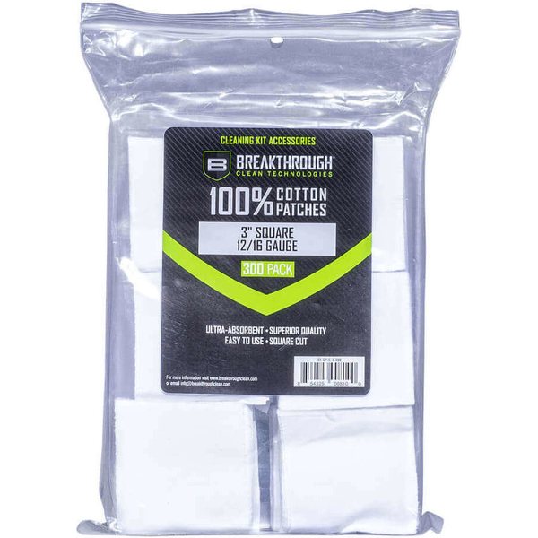 Breakthrough Square Cotton Patches - 3" x 3" - 300pcs / Pack with Plastic Tray