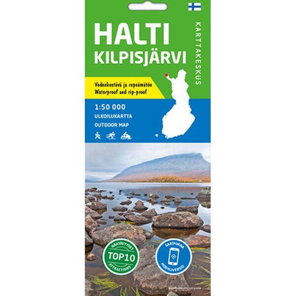 Halti Kilpisjärvi 1:50 000 ulkoilukartta, 2019