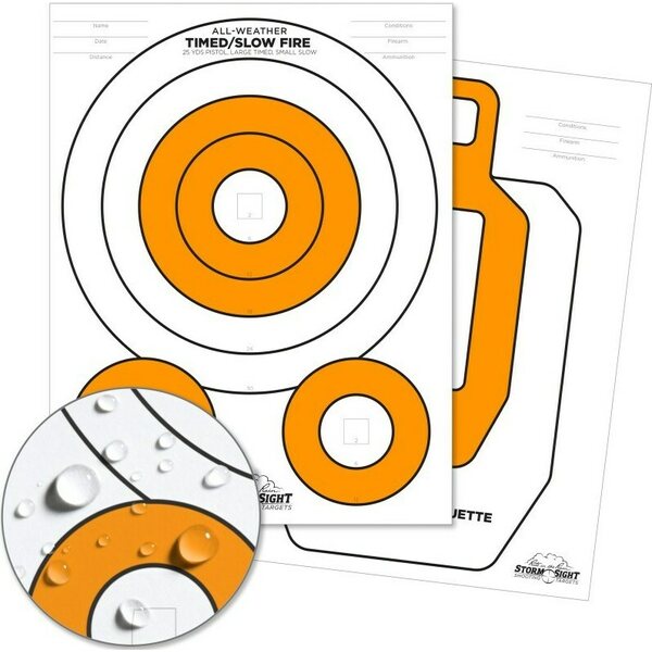 Rite in the Rain Close-range Silhouette & Bullseye Target / 25 Pack
