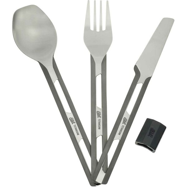Esbit Titanium Cutlery Set w/ Silicon Sleeve