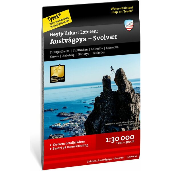 Calazo Lofoten: Austvågøya – Svolvær -vuoristokartta 1:30.000, 2021