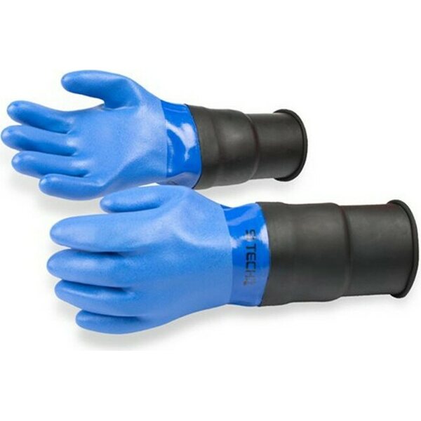 Si-Tech Blue PVC Glove. Straight Seal With Inner Glove
