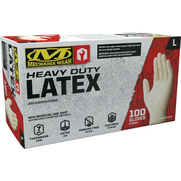 Mechanix 7 mil Heavy-Duty Latex Gloves, 100 pcs