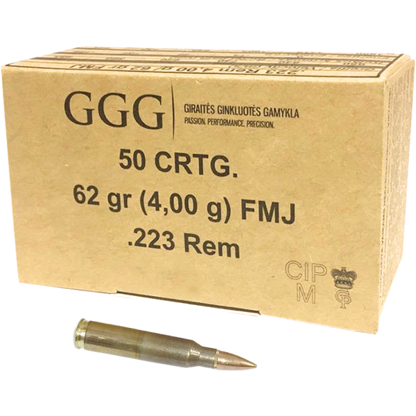 GGG 223 Rem 62gr 4,0g FMJ 50 kpl