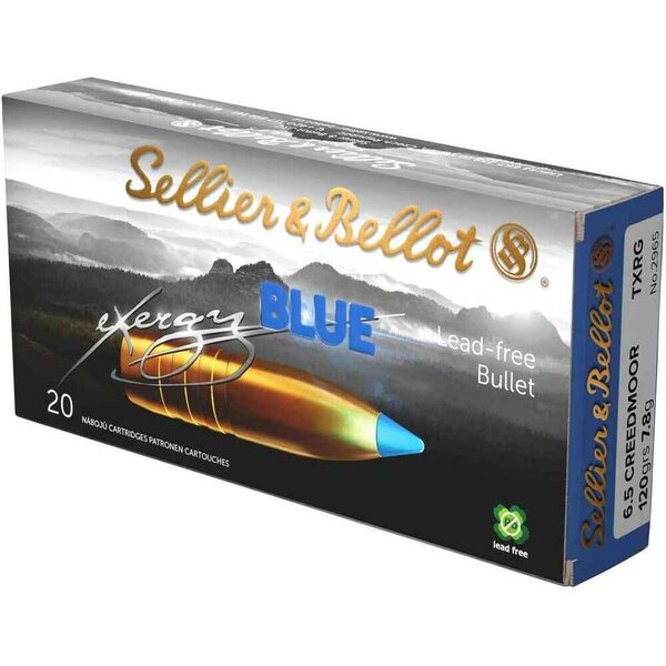 Sellier & Bellot 6.5 Creedmoor 7.8g eXergy Blue TXRG 120grs 20 pcs
