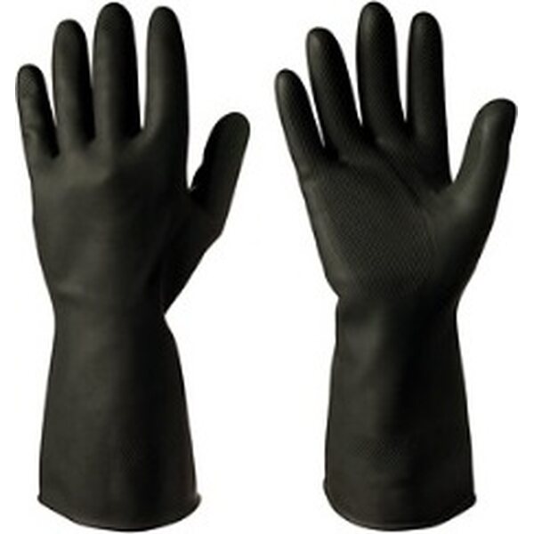 KUBI Black Standard Latex Gloves 1.6mm