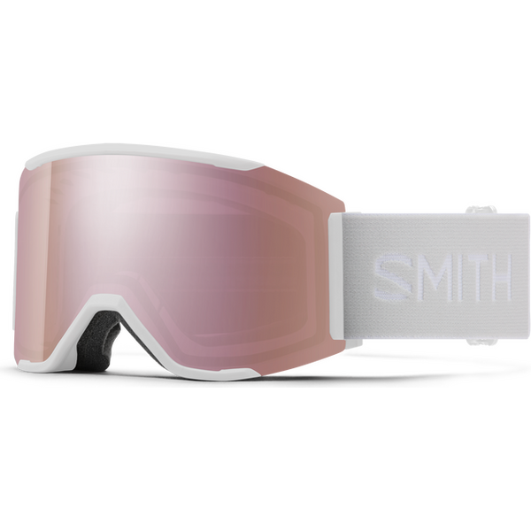 Smith Squad Mag, White Vapor w/ Chromapop Everyday Rose Gold Mirror + Chromapop Storm Rose Flash