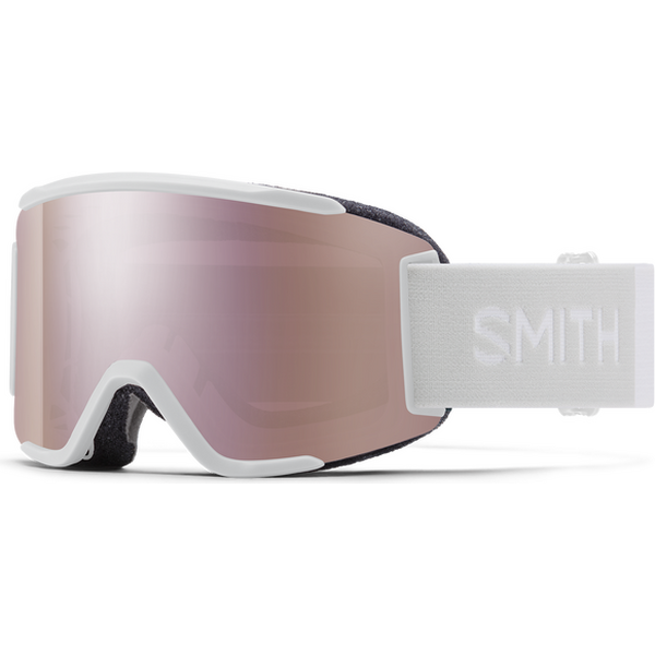 Smith Squad S, White Vapor w/ Chromapop Everyday Rose Gold Mirror + Clear