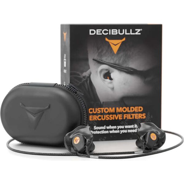 Decibullz Custom Molded Percussive Shooting Filter Earplugs