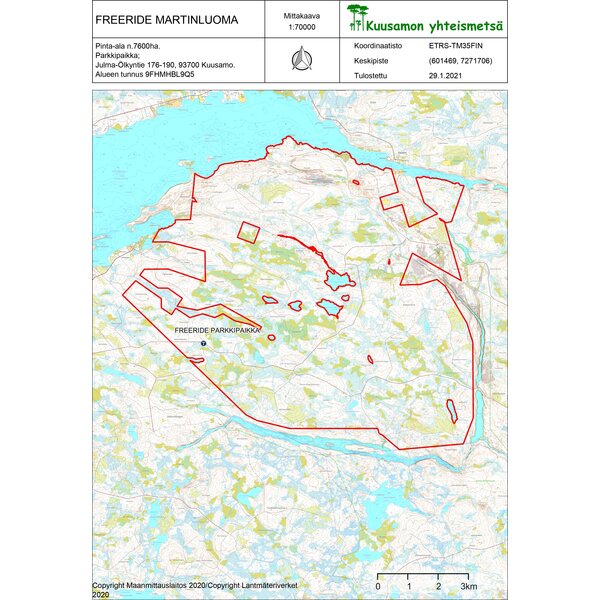 Kuusamon yhteismetsä Freeride-moottorikelkkalupa, VUOROKAUSILUPA KEVÄT 2025, Ölkyn Martinluoma