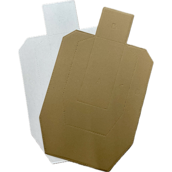Cardboard Metric Target Tan/White