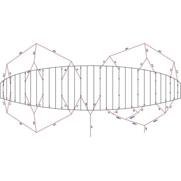 Ozone Hyperlink V4 13.0m² Bridle Line Set
