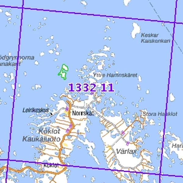 Värlax 98/98, taitettu, 1332 11 Maastokartta