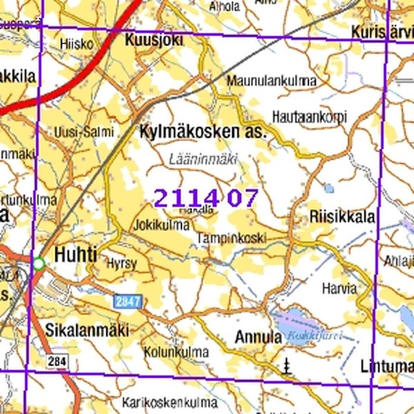 Kylmäkosken asema 00/02, tait., 2114 07 Maastokartta 