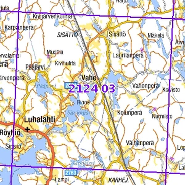 Luhalahti 99/01, SK, taitettu, 2124 03 Maastokartta 