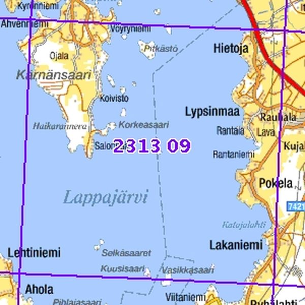 Kärnänsaari 2004, SK, taitettu, 2313 09 Maastokartta