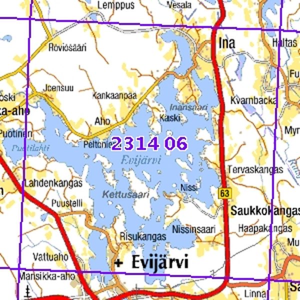 Evijärvi 01/03, SK, taitettu, 2314 06 Maastokartta 