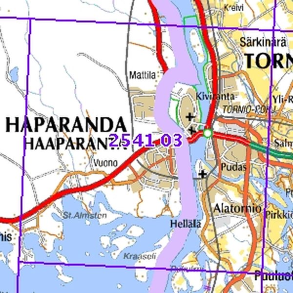 Tornio 99/00, taitettu, 2541 03 Maastokartta