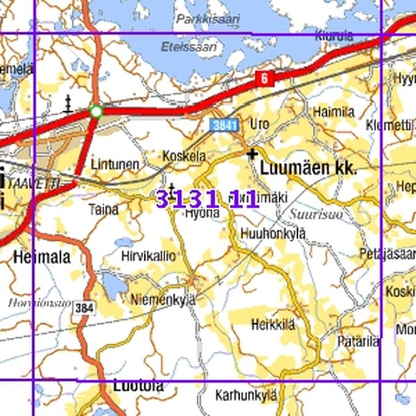 Luumäki 94/96, SK, taitettu, 3131 11 Maastokartta