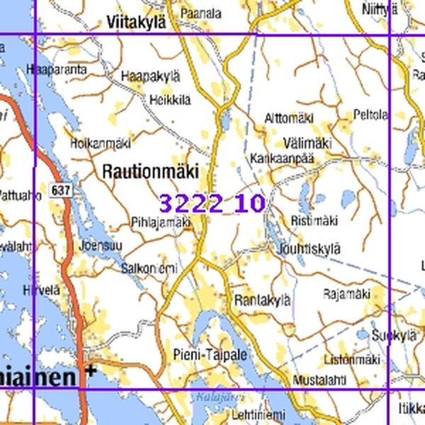 Sumiainen 01/02, SK, taitettu, 3222 10 Maastokartta 