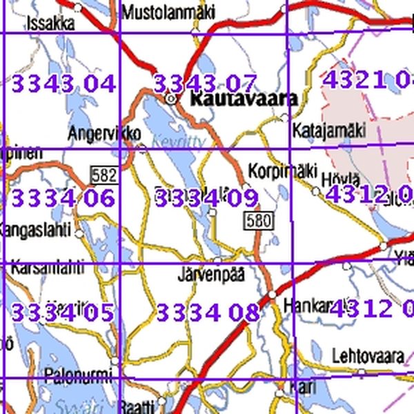 Ala-Keyritty 00/01, SK, tait., 3334 09+12 Maastokartta