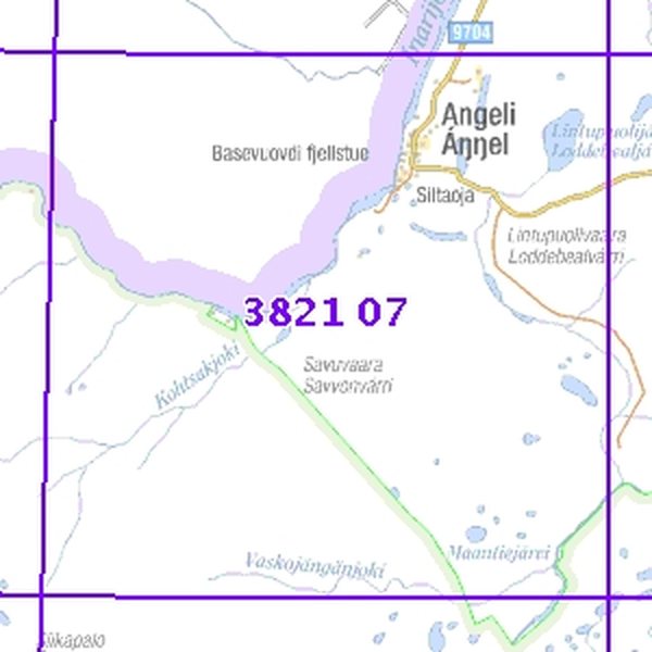 angeli kartta Angeli 66/70, taitettu, 3821 07 Topogr kartta | Varuste.Eesti keel