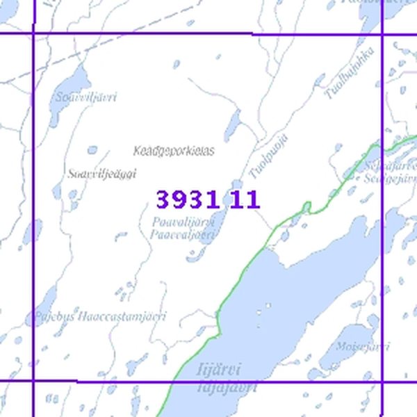 Iijärvi 70/74, taitettu, 3931 11 Topogr kartta 