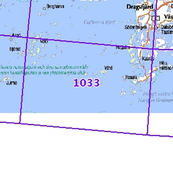 Kasnäs /94, taitettu, 1033 Topografinen kartta