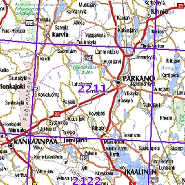 Parkano 93/94, SK, taitettu, 2211 Topografinen kartta
