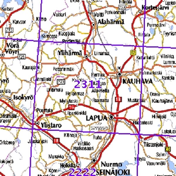 lapua kartta Lapua 97/98, taitettu, 2311 Topografinen kartta | Varuste.English