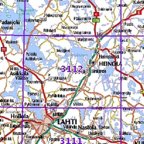 Heinola 98/99, SK, taitettu, 3112 Topografinen kartta 