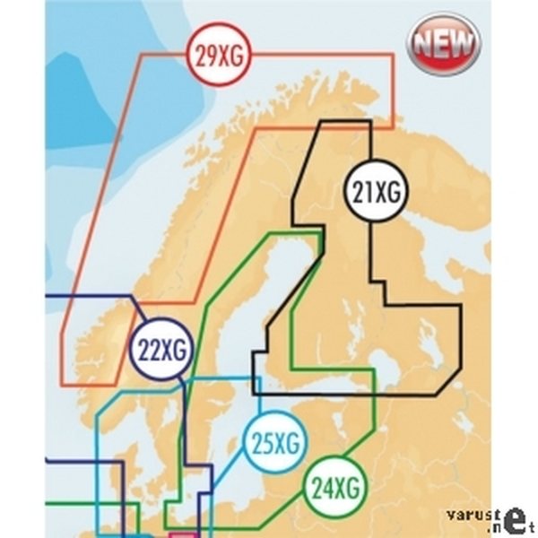 Navionics Gold 44XG Kartta, SAARISTOMERI, SUOMEN ja VENÄJÄN järvet |  Elektroniset kartat 